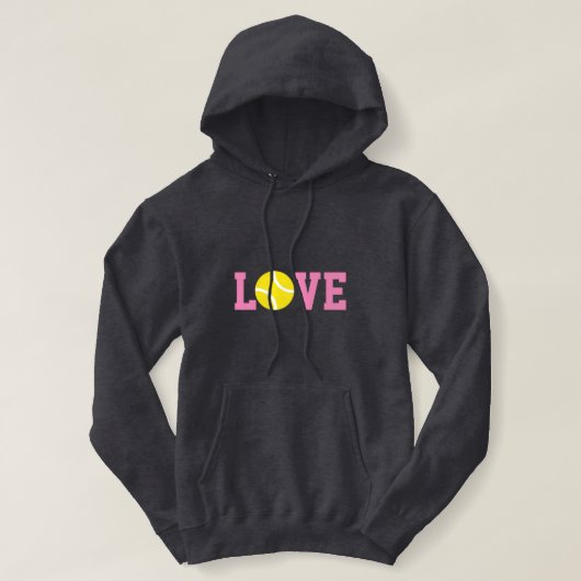 Niedlicher LIEBE-Tennis Hoodie für Frauen und (Design vorne)