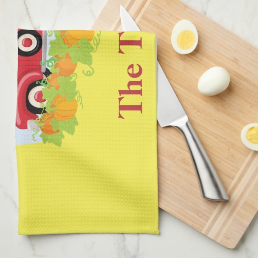 Niedlicher Lieferwagen Geschirrtuch (Viertel Falte)