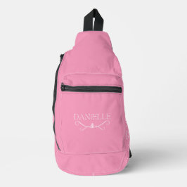 Niedlicher Light Pink Individuelle Name "Ballet Ev Crossbody Bag