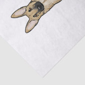 Niedlicher Light Tan und Black German Shepherd Dog Seidenpapier (Ausschnitt)