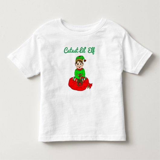 Niedlicher Lil Elf Weihnachten Kleinkind T-shirt (Vorderseite)