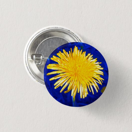 Niedlicher "lil" Löwenzahn-Knopf Button (Vorne & Hinten)
