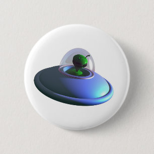 Niedlicher Lil UFO-Knopf Button