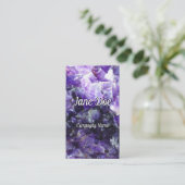 Niedlicher lila Amethyst Visitenkarte (Stehend Vorderseite)