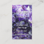 Niedlicher lila Amethyst Visitenkarte (Rückseite)