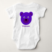 Niedlicher Lila Bär Baby Strampler (Rückseite)