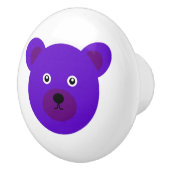 Niedlicher Lila Bär Keramikknauf (Rechts)