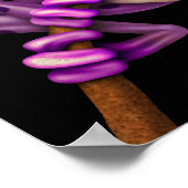 Niedlicher Lila Baumfrosch mit Augenbrille auf Sch Poster (Ecke)