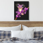 Niedlicher Lila Baumfrosch mit Brille mit Sternen Leinwanddruck (Insitu (Schlafzimmer))