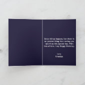 Niedlicher Lila Blaugalaxie Astronaut 8. Geburtsta Karte (Innenseite)