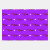 Niedlicher Lila Boo Ghost Halloween Trick oder Tre Geschenkpapier Set (Vorderseite 3)