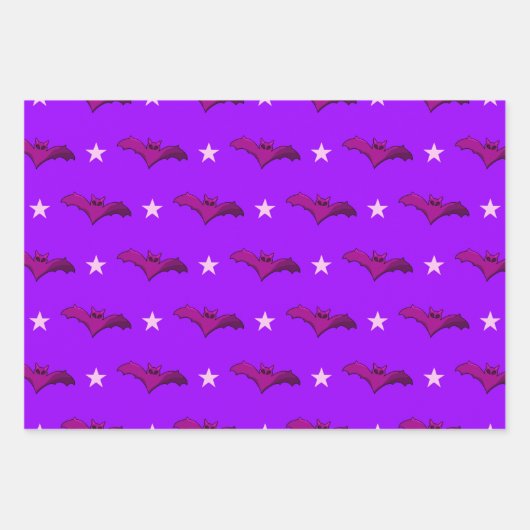 Niedlicher Lila Boo Ghost Halloween Trick oder Tre Geschenkpapier Set (Vorderseite 3)