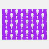 Niedlicher Lila Boo Ghost Halloween Trick oder Tre Geschenkpapier Set (Vorderseite 2)