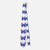Niedlicher Lila Butterfly Neck Tie Krawatte (Vorderseite)