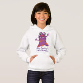 Niedlicher Lila Cartoon Blockmonster Spaß für Kind Hoodie (Vorne ganz)
