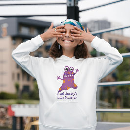 Niedlicher Lila Cartoon Blockmonster Spaß für Kind Hoodie