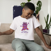 Niedlicher Lila Cartoon Blockmonster Spaß für Kind T-Shirt