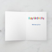 Niedlicher Lila Dinosaurier Dinomite Valentinstag Karte (Innenseite)