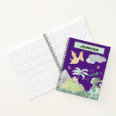 Niedlicher Lila Dinosaurier Notizblock (Innenseite)