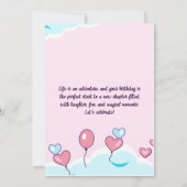 Niedlicher Lila Einhorn-Kindergeburtstag Einladung (Rückseite)