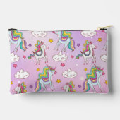 Niedlicher Lila Einhornpatronenstift Zubehörtasche (Rückseite)