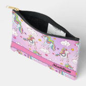 Niedlicher Lila Einhornpatronenstift Zubehörtasche (Offen)