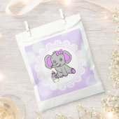 Niedlicher Lila Elefant Geschenktütchen (Ausgeschnitten)
