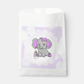 Niedlicher Lila Elefant Geschenktütchen (Vorderseite)