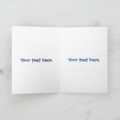 Niedlicher, lila Feigenfrucht-Cartoon Karte (Innenseite)