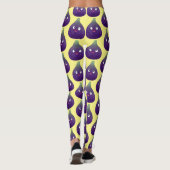 Niedlicher, lila Feigenfrucht-Cartoon Leggings (Rückseite)