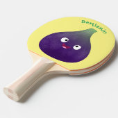 Niedlicher, lila Feigenfrucht-Cartoon Tischtennis Schläger (Vorderseite)