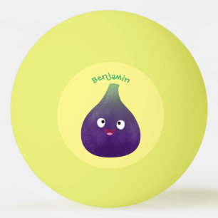 Niedlicher, lila Feigenfrucht-Cartoon Tischtennisball