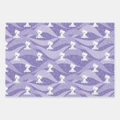 Niedlicher Lila Foxbär Name Weihnachten Kuwaii Geschenkpapier Set (Vorderseite 3)