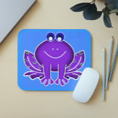 niedlicher lila Frosch Mousepad