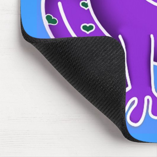 niedlicher lila Frosch Mousepad (Ecke)