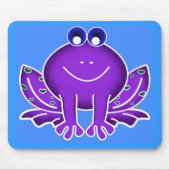 niedlicher lila Frosch Mousepad (Vorne)