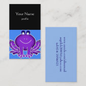 niedlicher lila Frosch Visitenkarte (Vorne/Hinten)