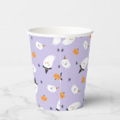 Niedlicher Lila Geist und Pumpkin Pappbecher (Rechts)
