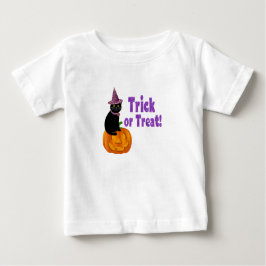 Niedlicher Lila Glitzer Trick oder Treatment Baby Baby T-shirt