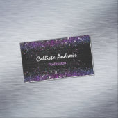 Niedlicher lila Imitat Glitzer Magnetische Visitenkarte (Beispiel)
