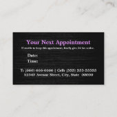 Niedlicher lila Imitat Glitzer Terminkarte (Rückseite)