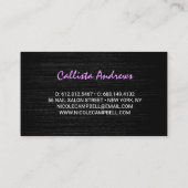 Niedlicher lila Imitat Glitzer Visitenkarte (Rückseite)