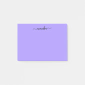 Niedlicher Lila Individuelle Name Post-it Klebezettel (Vorderseite)