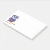 Niedlicher lila individueller Name der Post-it Klebezettel (angewinkelt)