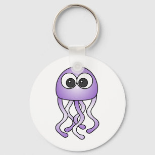 Niedlicher Lila Kawaii-Jellyfish-Schlüsselanhänger Schlüsselanhänger