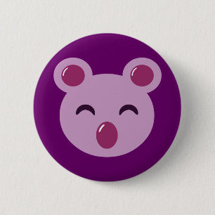 Niedlicher Lila Koala-Bär Button