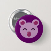 Niedlicher Lila Koala-Bär Button (Vorne & Hinten)