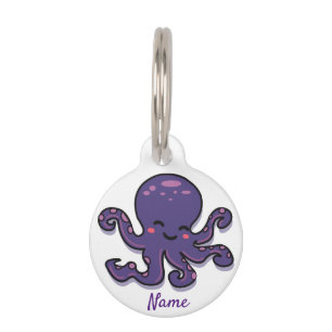 Niedlicher Lila Kraken Thunder_Cove Haustiermarke