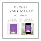 Niedlicher Lila Kürbiskürbis Halloween Abendessen  Einladung