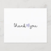 Niedlicher Lila Lavendel Herzens Dankeschön-Karte (Vorderseite)